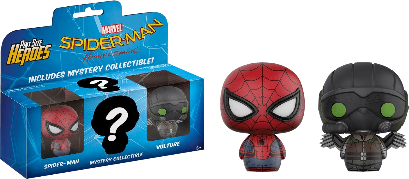 FUN13439 Spider-Man: Homecoming - Spider-Man, Vulture & Mystery Pint Size Heroes 3-Pack - Funko - Titan Pop Culture
