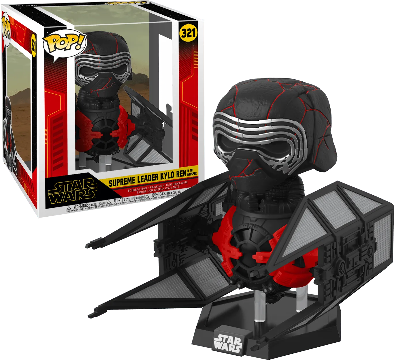 FUN39914 Star Wars - Kylo Ren Supreme Leader in TIE Whisper Episode IX Rise of Skywalker Pop! Deluxe - Funko - Titan Pop Culture