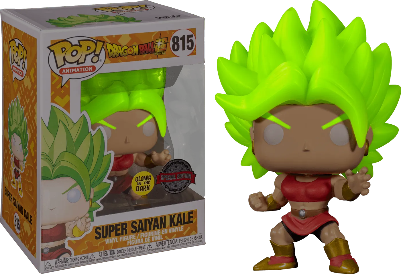 FUN48577Less Dragon Ball Super - Super Saiyan Kale Glow US Exclusive Pop! Vinyl - Less Than Perfect - Funko - Titan Pop Culture