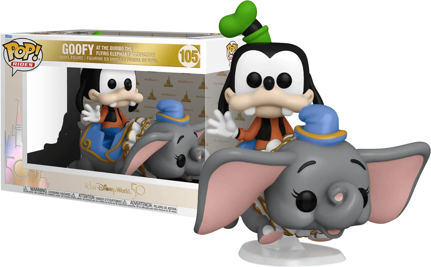 FUN50571 Disney World - Goofy at Dumbo Ride 50th Anniversary Pop! Ride - Funko - Titan Pop Culture