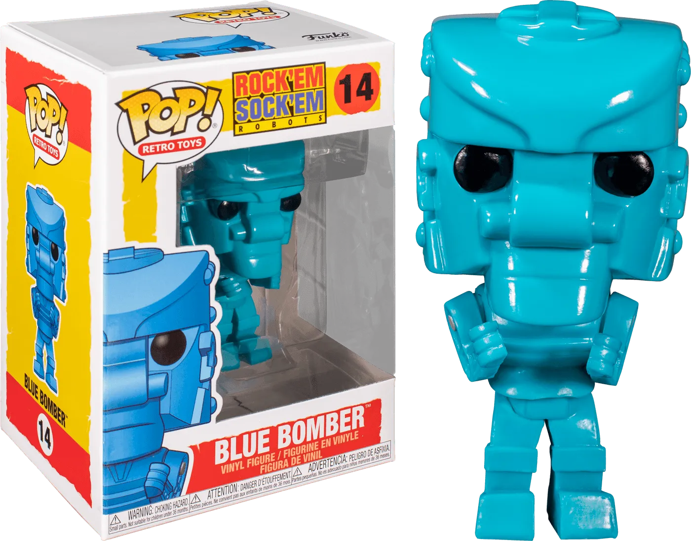 FUN51320 Mattel - Rock Em Sock Em Robot Blue Pop! Vinyl - Funko - Titan Pop Culture