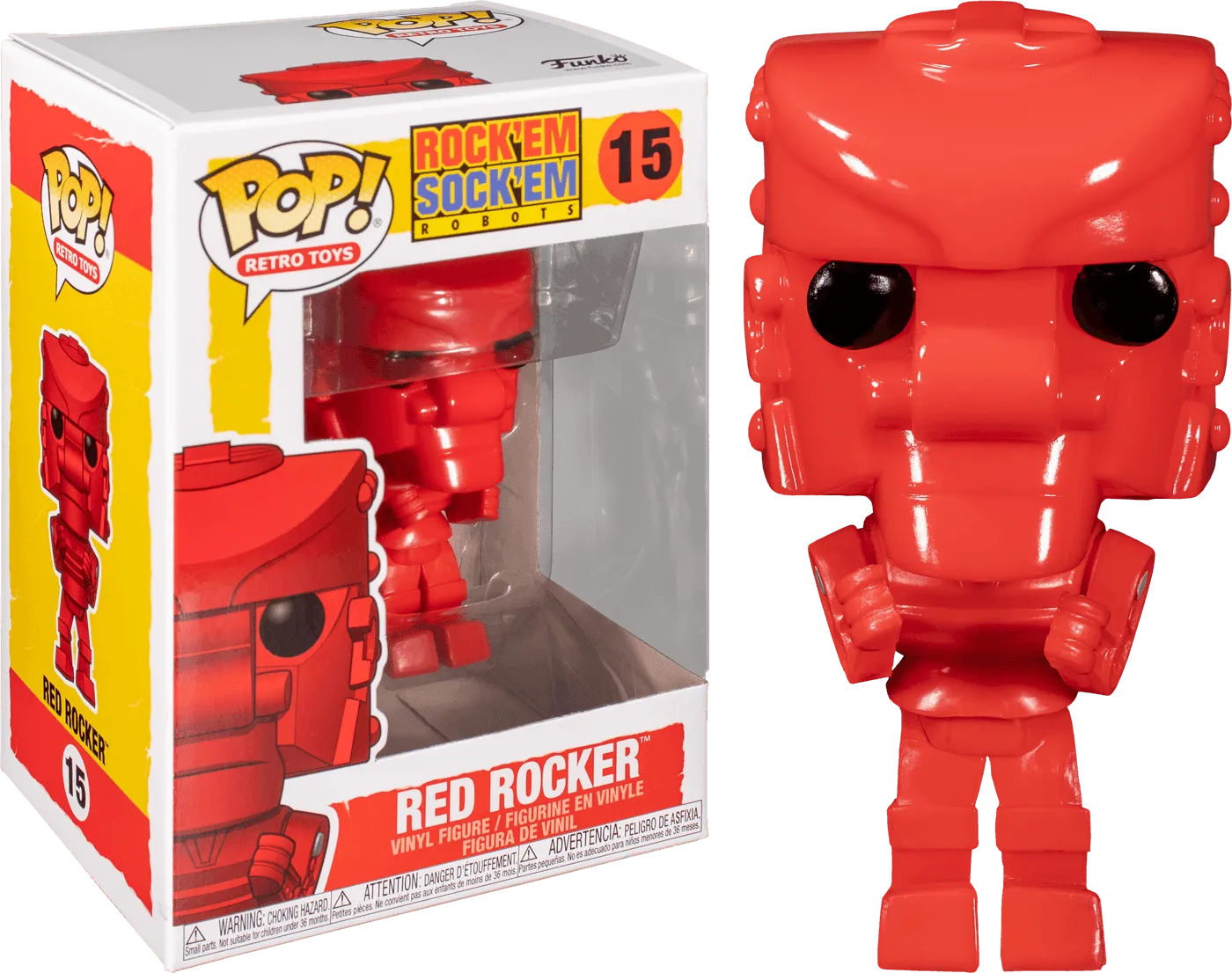 FUN51321 Mattel - Rock Em Sock Em Robot Red Pop! Vinyl - Funko - Titan Pop Culture