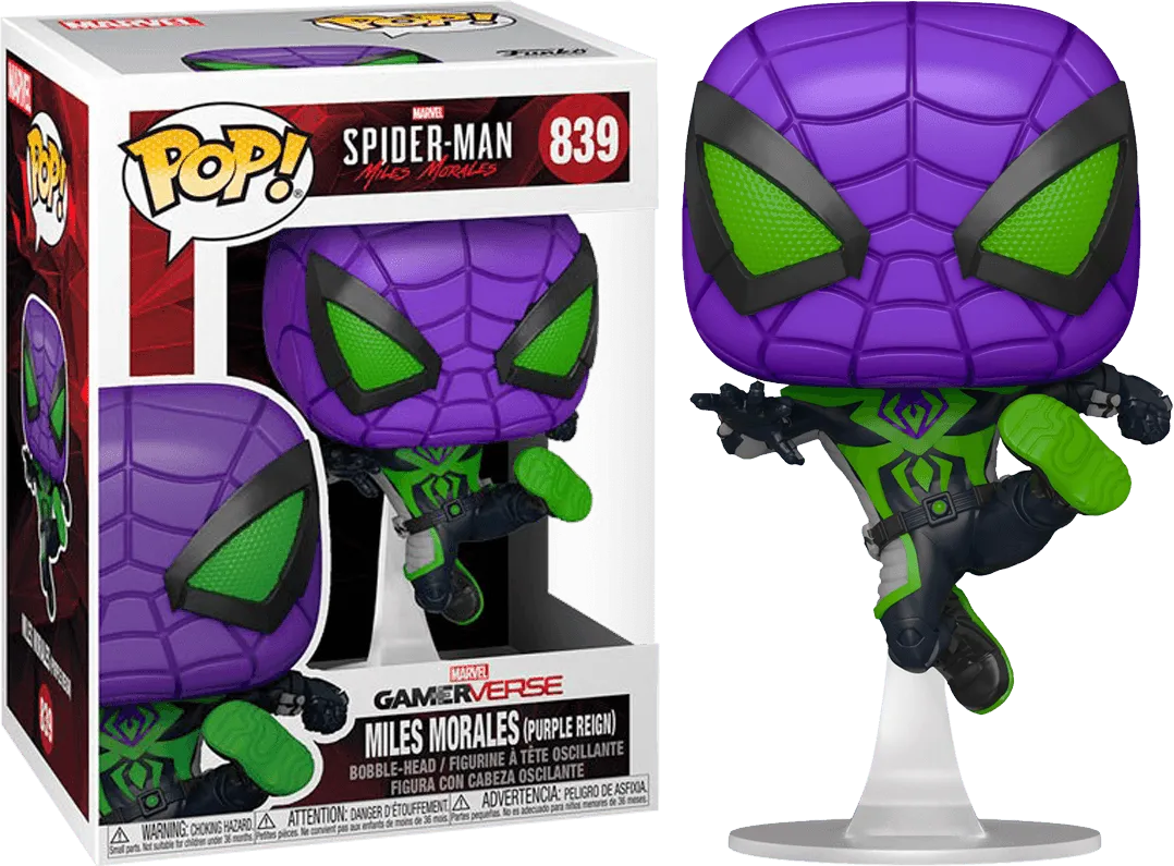 FUN54695 Marvel's Spider-Man: Miles Morales - Purple Reign Pop! Vinyl - Funko - Titan Pop Culture