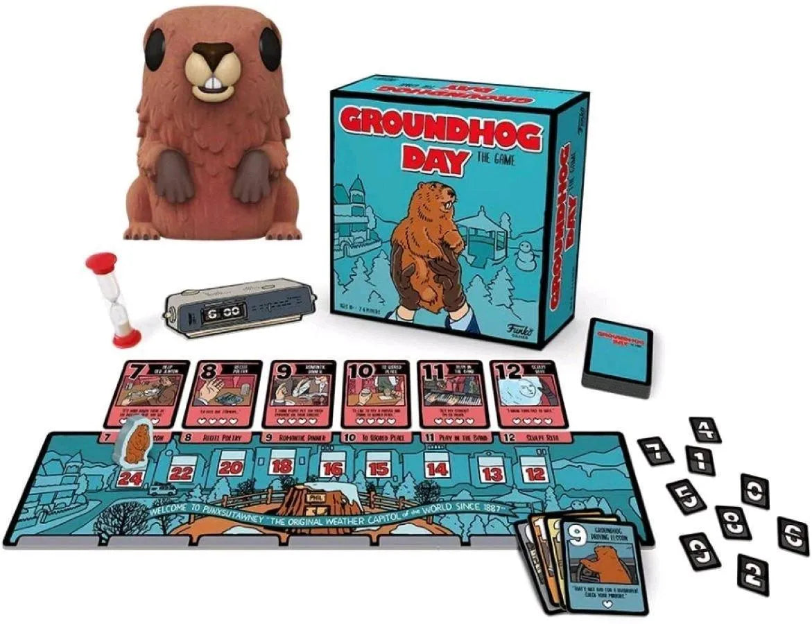 FUN54751 Groundhog Day - The Game & Punxsutawney Phil Flocked Pop! Vinyl Bundle - Funko - Titan Pop Culture