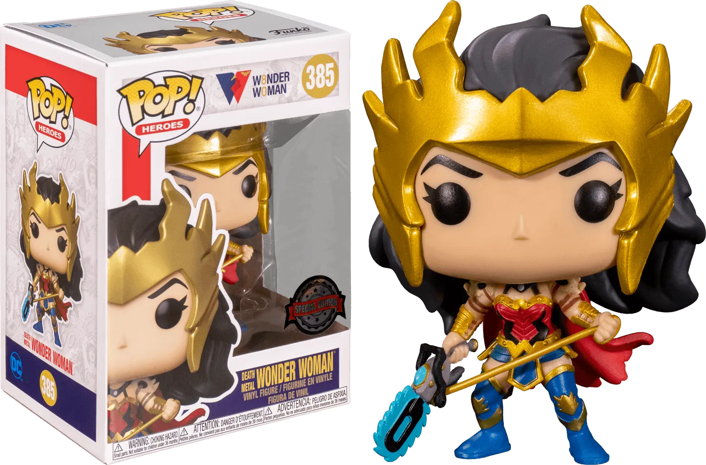 FUN55090 Wonder Woman - Death Metal 80th Anniversary US Exclusive Pop! Vinyl - Funko - Titan Pop Culture