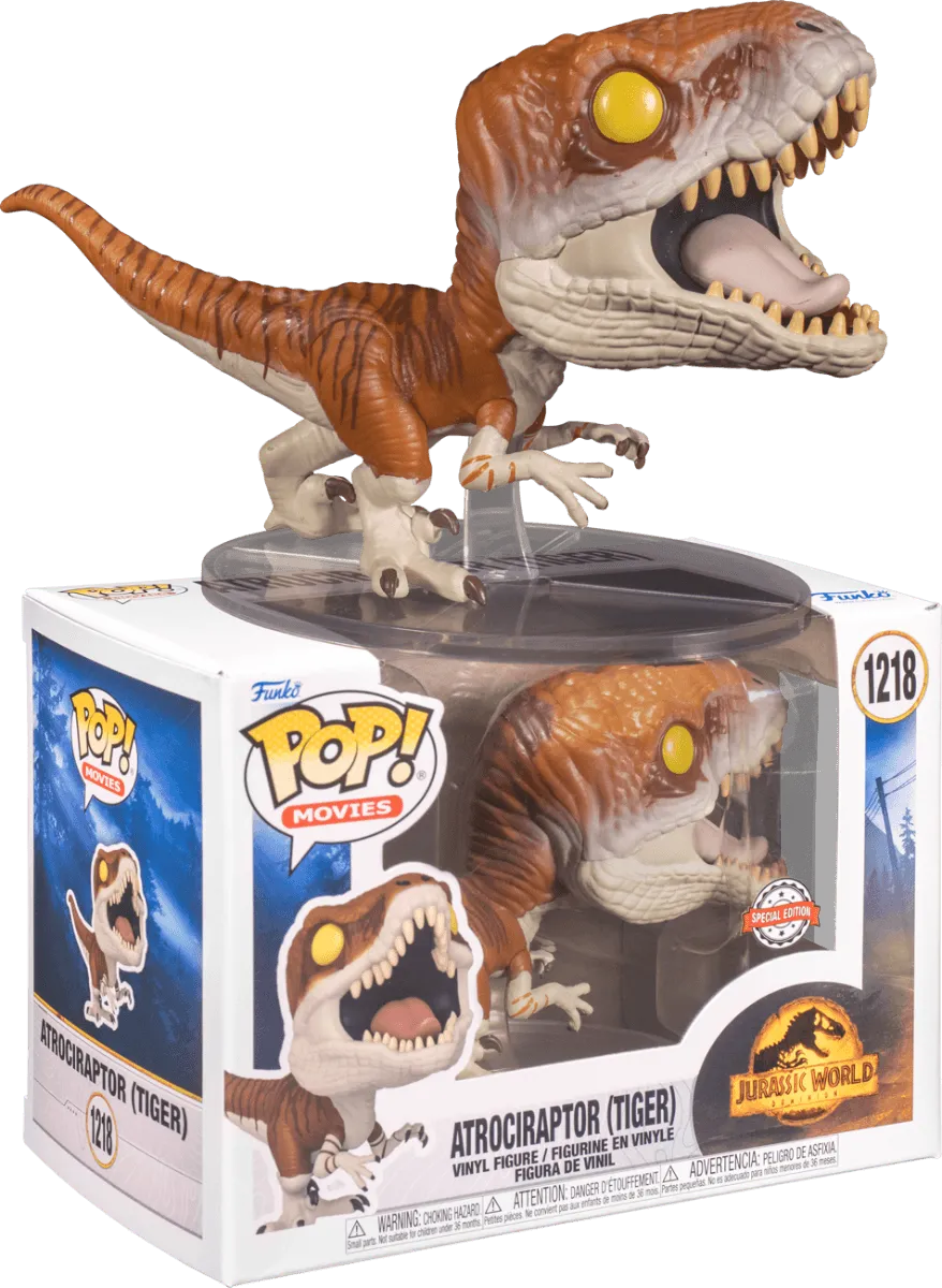 FUN55292 Jurassic World 3: Dominion - Atrociraptor (Tiger) Pop! Vinyl - Funko - Titan Pop Culture