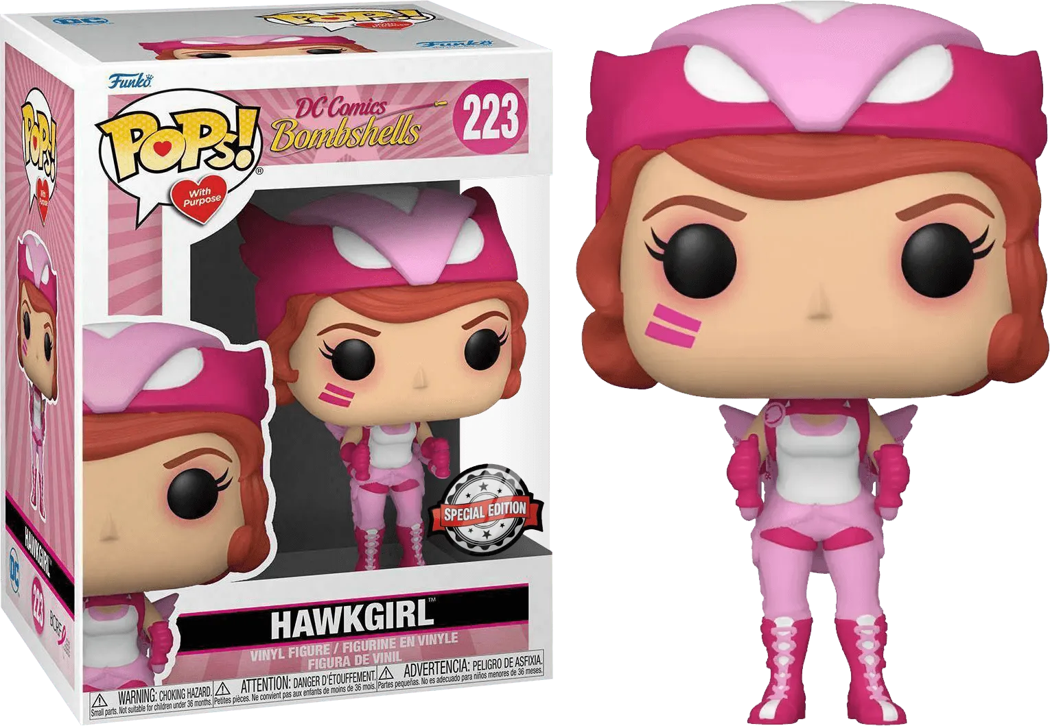 FUN58501 DC Bombshells - Hawkgirl Breast Cancer Awareness Pop! Vinyl - Funko - Titan Pop Culture