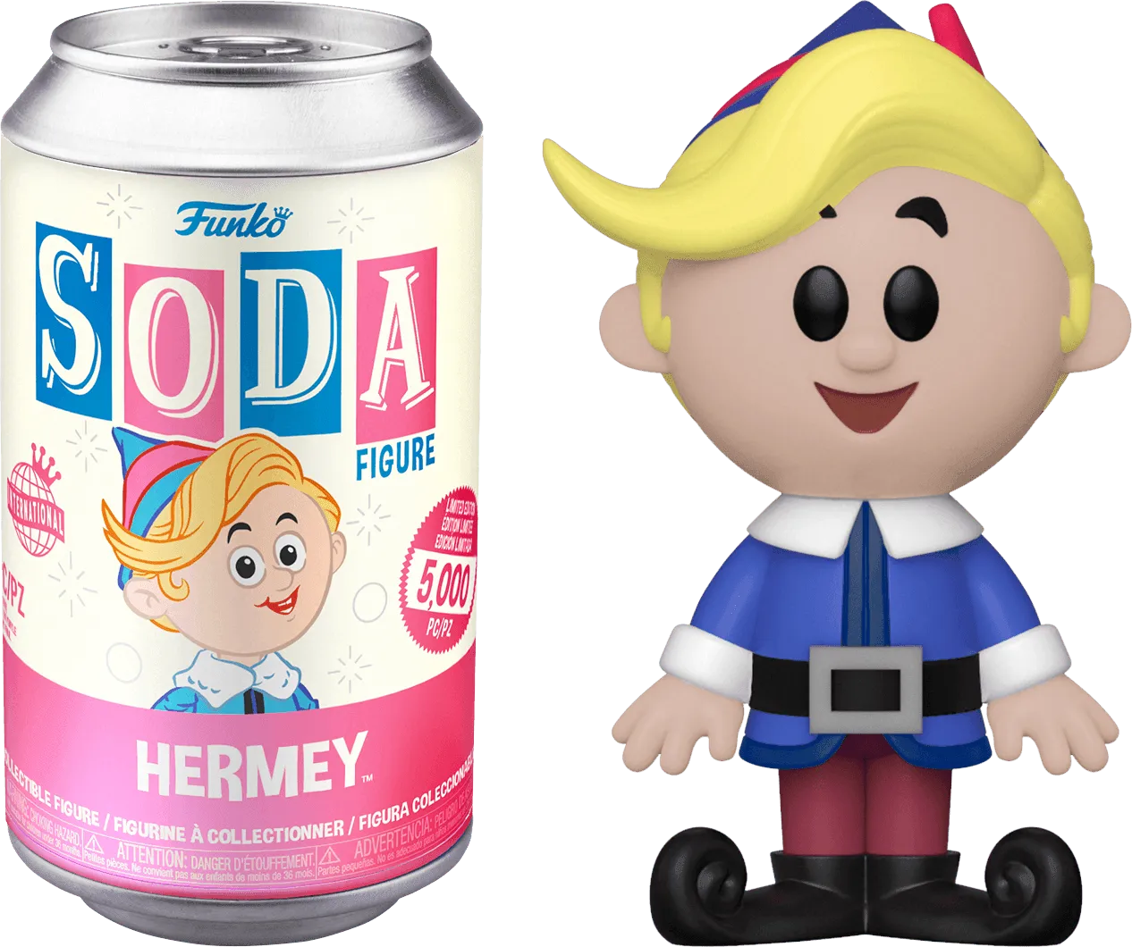 FUN58717 Rudolph the Red-Nosed Reindeer - Hermey (with chase) Vinyl Soda - Funko - Titan Pop Culture