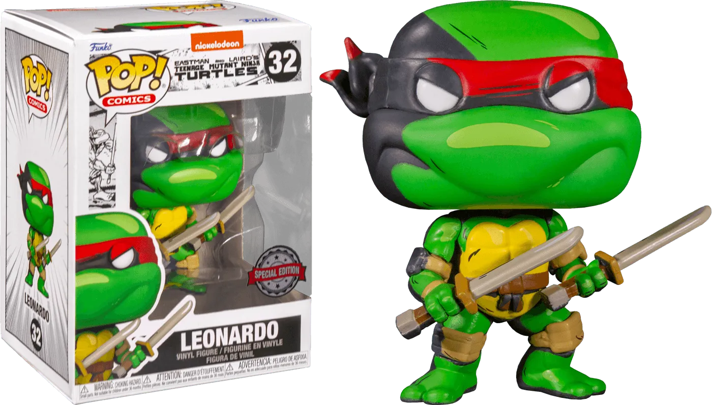 FUN60652 Teenage Mutant Ninja Turtles (Comic) - Leonardo US Exclusive Pop! Vinyl - Funko - Titan Pop Culture