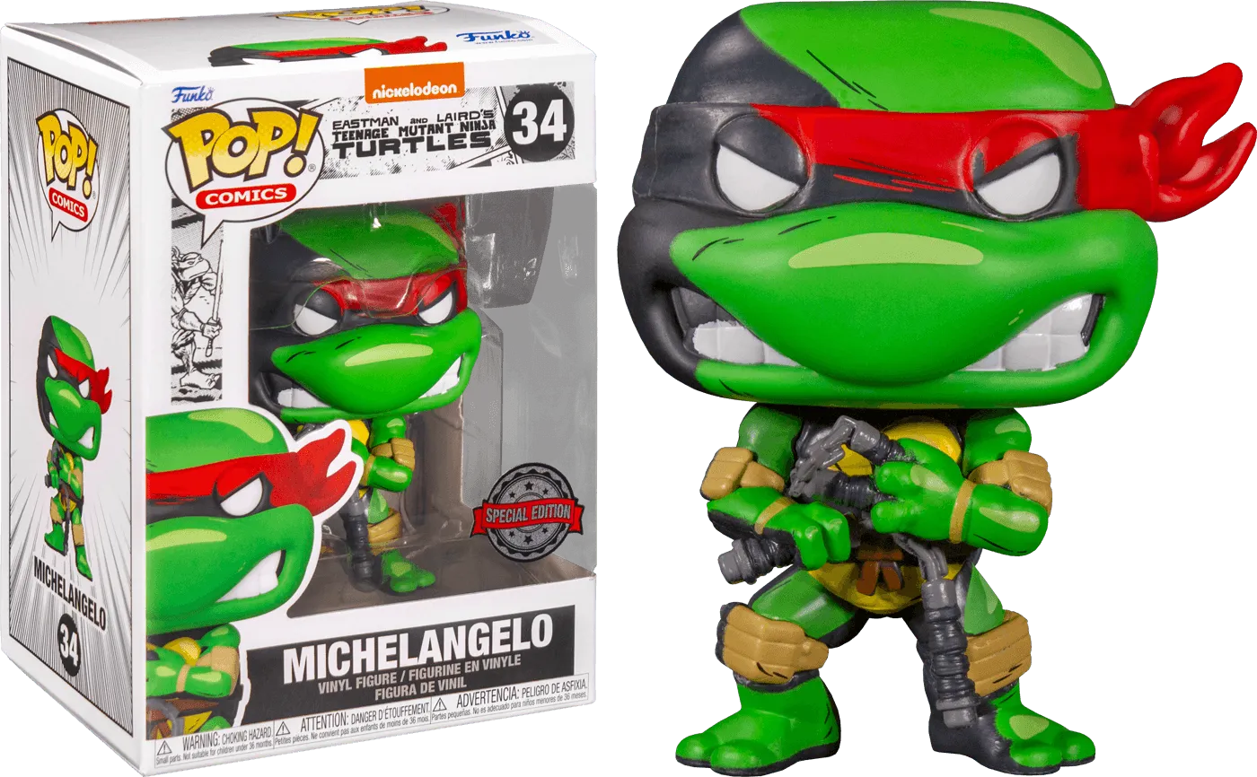 FUN60653 Teenage Mutant Ninja Turtles (Comic) - Michelangelo (with chase) US Exclusive Pop! Vinyl - Funko - Titan Pop Culture