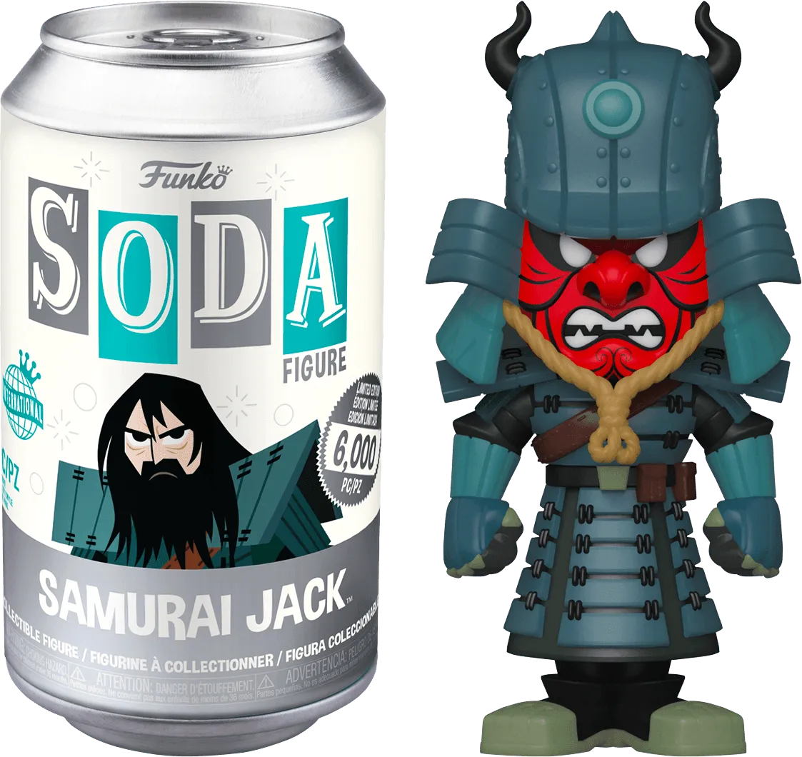 FUN61647 Samurai Jack - Jack Armored (with chase) Vinyl Soda - Funko - Titan Pop Culture