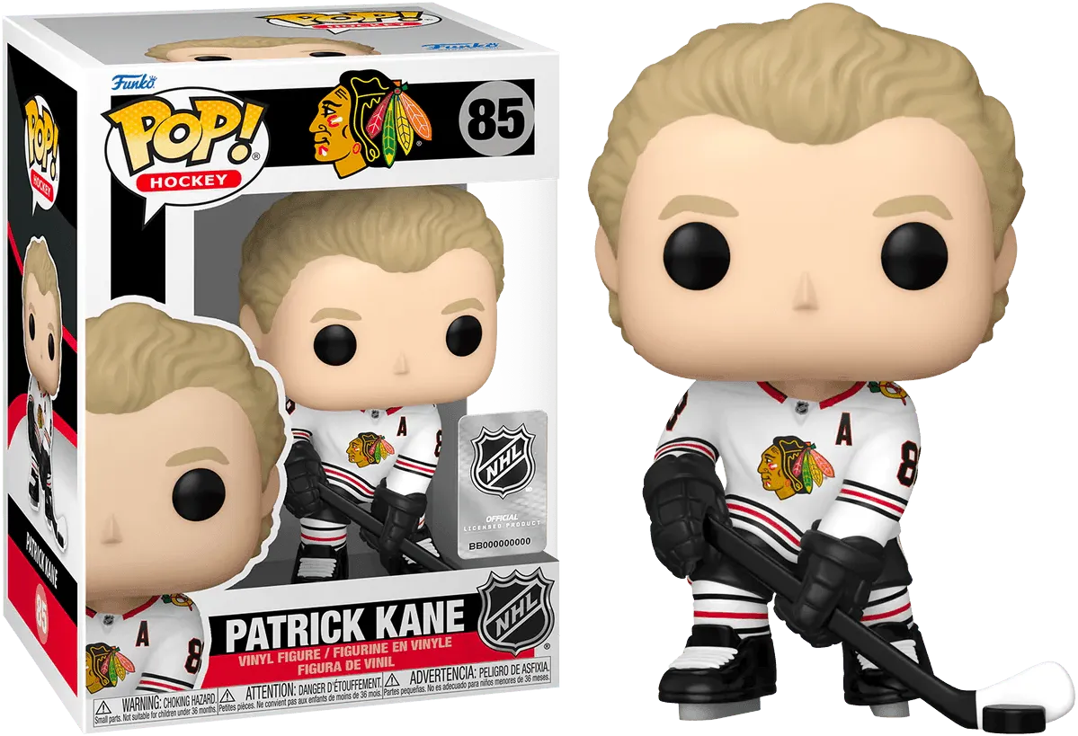 FUN64016 NHL: Blackhawks - Patrick Kane (Road Jersey) Pop! Vinyl - Funko - Titan Pop Culture