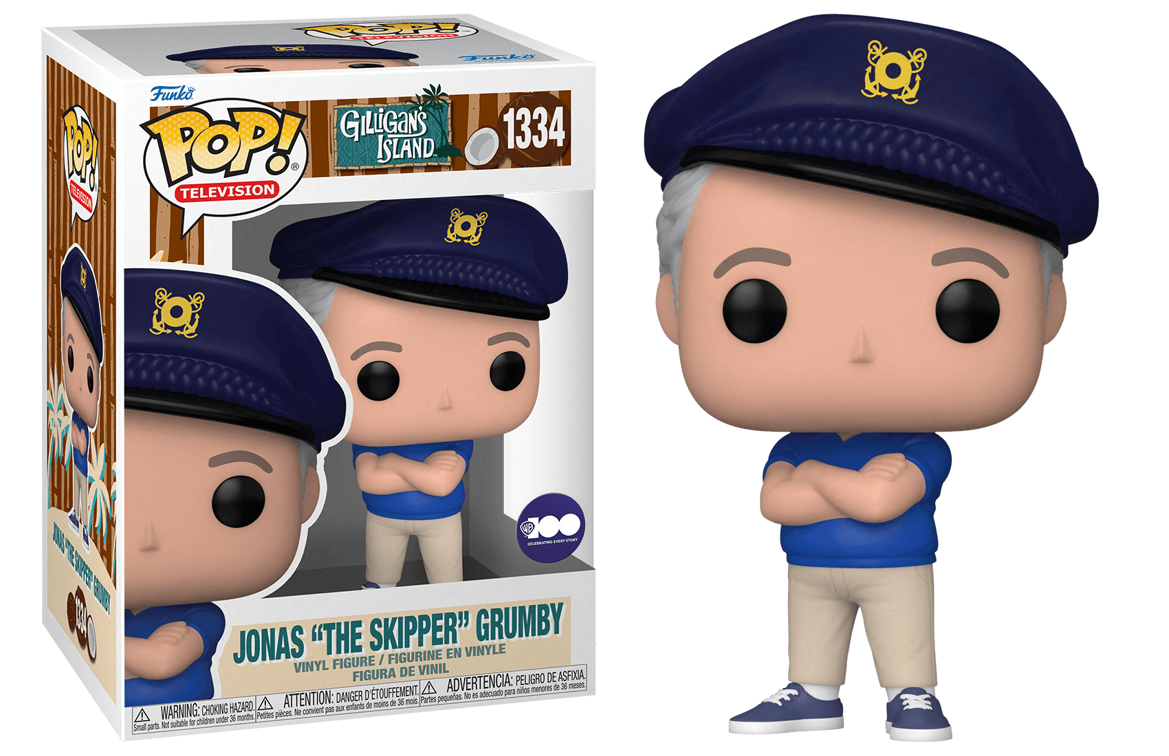 FUN70764 Gilligan's Island - Jonas "The Skipper" Grumby Pop! Vinyl - Funko - Titan Pop Culture