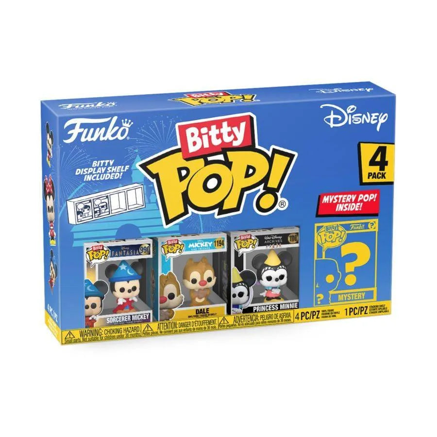 FUN71321 Disney - Sorcerer Mickey & Friends Bitty Pop! 4-Pack - Funko - Titan Pop Culture