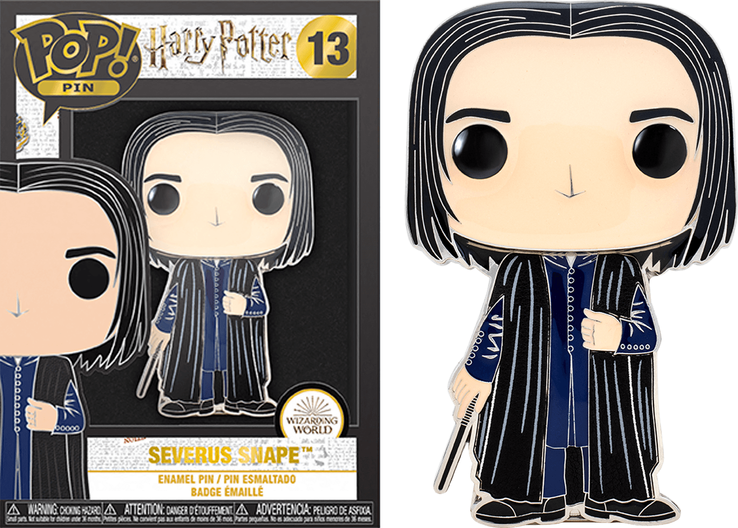 FUNHPPP0013 Harry Potter - Severus Snape 4" Pop! Enamel Pin - Funko - Titan Pop Culture