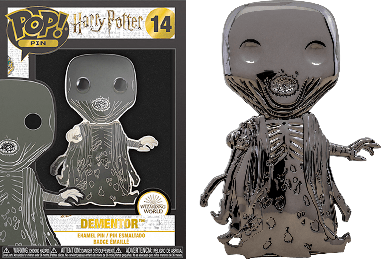 FUNHPPP0016 Harry Potter - Dementor (with chase) 4" Pop! Enamel Pin - Funko - Titan Pop Culture