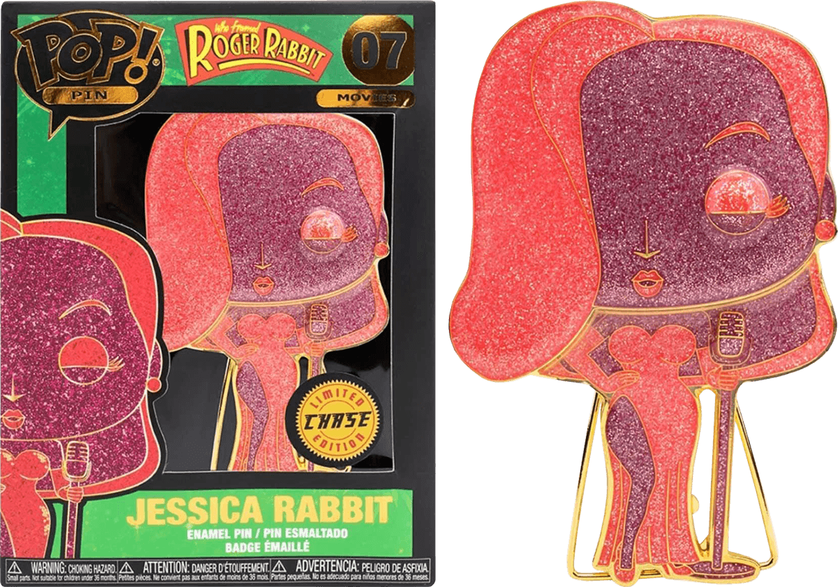 FUNRRPP0006 Roger Rabbit - Jessica Rabbit (With Chase) 4" Pop! Enamel Pin - Funko - Titan Pop Culture