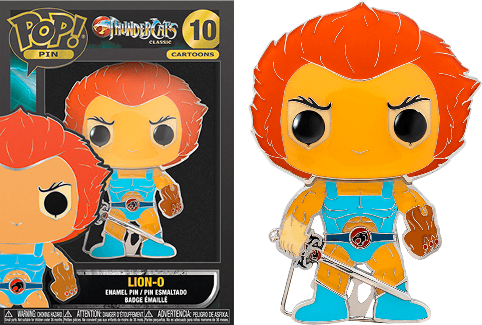 FUNWBPP0001 Thundercats - Lion-O 4" Pop! Enamel Pin - Funko - Titan Pop Culture