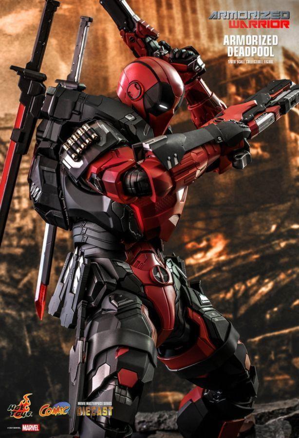 HOTCMS09D42 Marvel Comics - Armorized Deadpool Diecast 1:6 Scale 12" Action Figure - Hot Toys - Titan Pop Culture