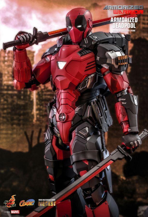 HOTCMS09D42 Marvel Comics - Armorized Deadpool Diecast 1:6 Scale 12" Action Figure - Hot Toys - Titan Pop Culture