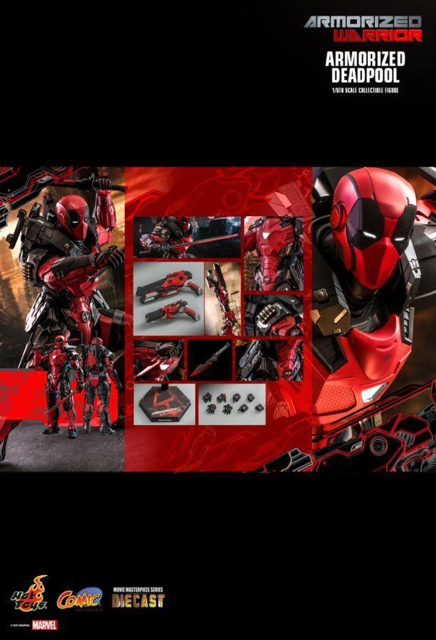 HOTCMS09D42 Marvel Comics - Armorized Deadpool Diecast 1:6 Scale 12" Action Figure - Hot Toys - Titan Pop Culture