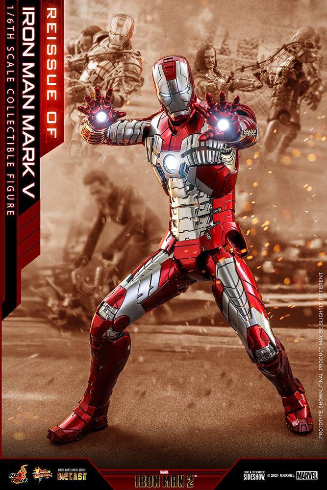 HOTMMS400D18 Iron Man 2 - Mark V Diecast 1:6 Scale 12" Action Figure - Hot Toys - Titan Pop Culture