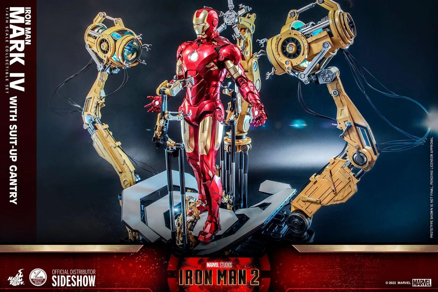 HOTQS021 Iron Man 2 - Mark IV Deluxe with Gantry 1:4 Scale Collectable Action Figure - Hot Toys - Titan Pop Culture