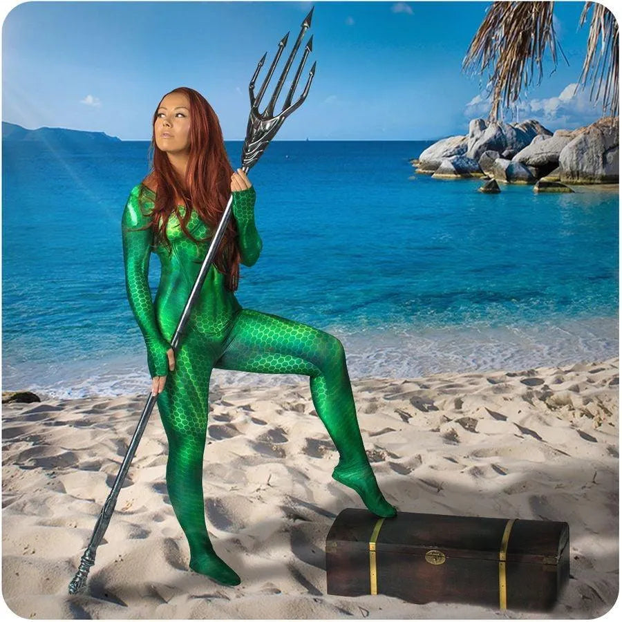 IKO1168 Justice League - Aquaman's Trident with Treasure Chest Life-Size Replica - Ikon Collectables - Titan Pop Culture