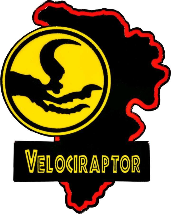 IKO1629 Jurassic Park - Velociraptor Map Enamel Pin - Ikon Collectables - Titan Pop Culture