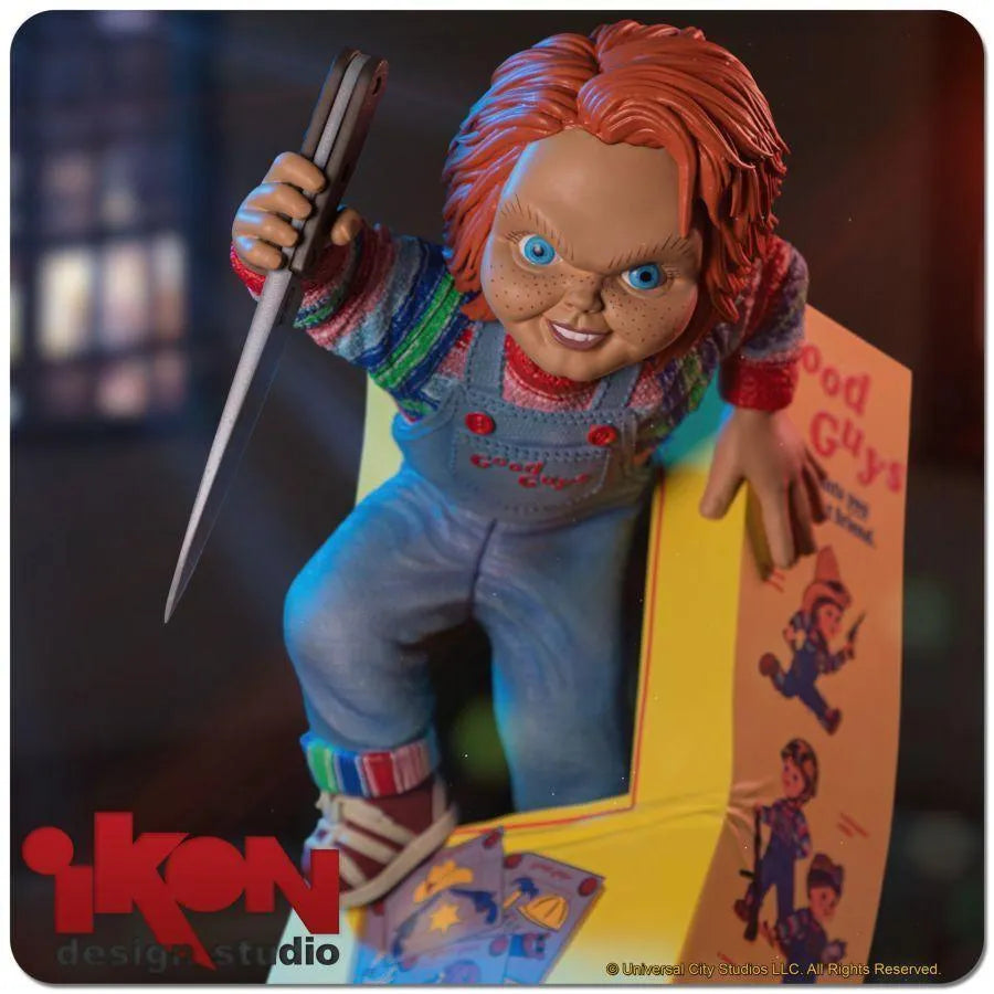 IKO1697 Child's Play - Chucky Breaking Free From Box PVC Statue - Ikon Design Studio - Titan Pop Culture