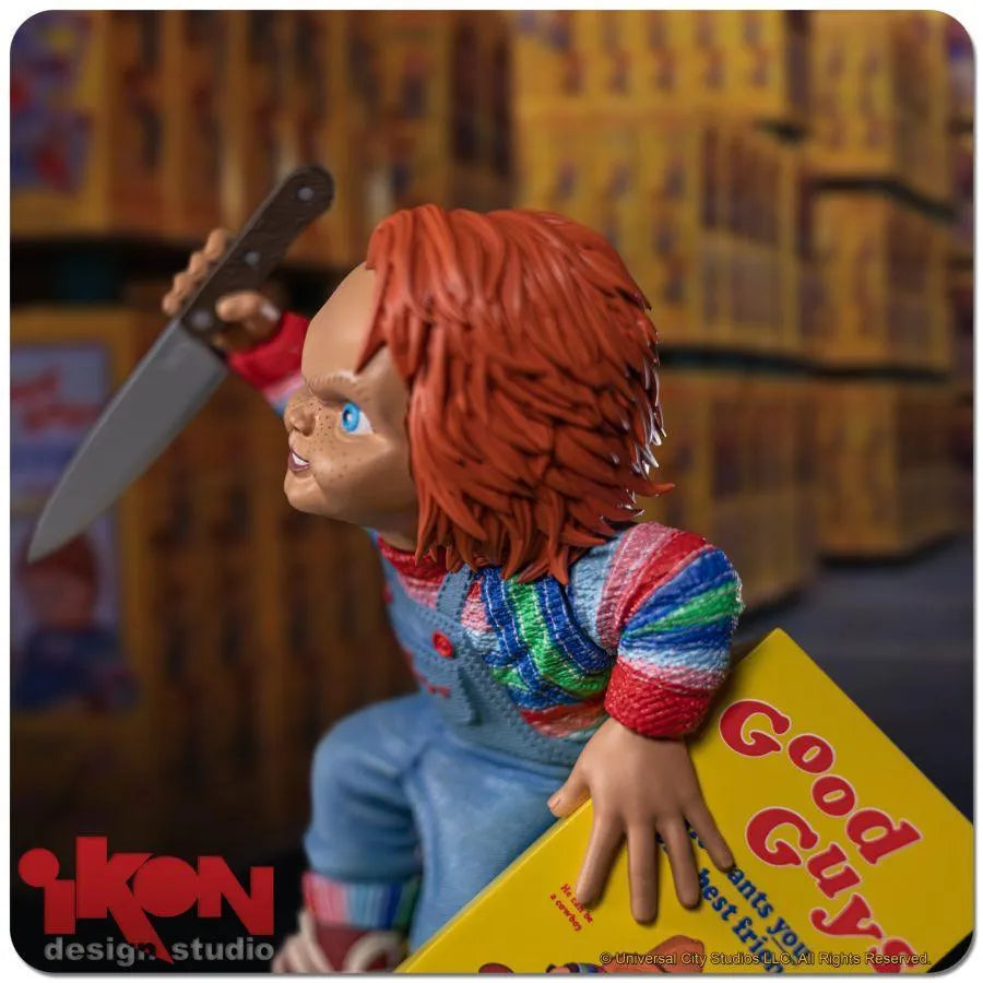IKO1697 Child's Play - Chucky Breaking Free From Box PVC Statue - Ikon Design Studio - Titan Pop Culture