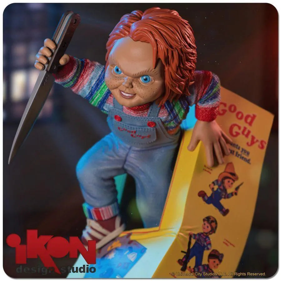 IKO1697 Child's Play - Chucky Breaking Free From Box PVC Statue - Ikon Design Studio - Titan Pop Culture