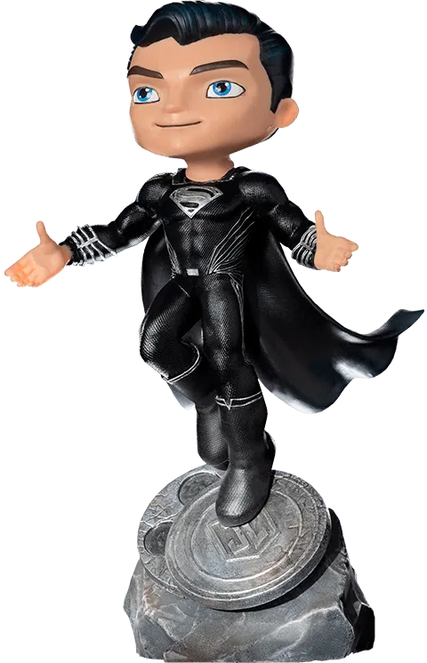 IRO28723 Zack Snyder's Justice League (2021) - Superman Black Suit Minico - Iron Studios - Titan Pop Culture