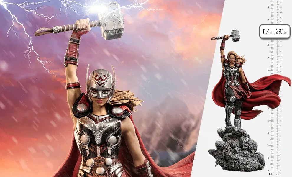 IRO51260 Thor 4: Love and Thunder - Mighty Thor (Jane Foster) 1:10 Scale Statue - Iron Studios - Titan Pop Culture