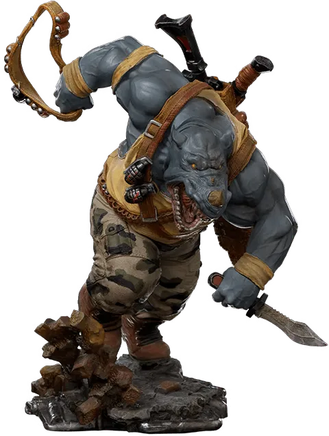 IRO53219 Teenage Mutant Ninja Turtles - Rocksteady 1:10 Scale Statue - Iron Studios - Titan Pop Culture