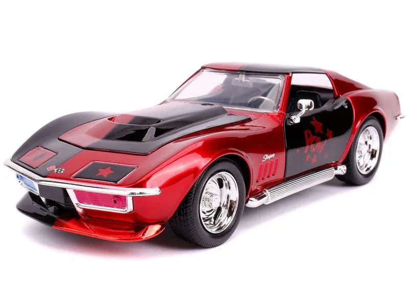 JAD31196 Harley Quinn (comics) - Harley Quinn & 1969 Corvette Stingray 1:24 Scale Hollywood Ride - Jada Toys - Titan Pop Culture