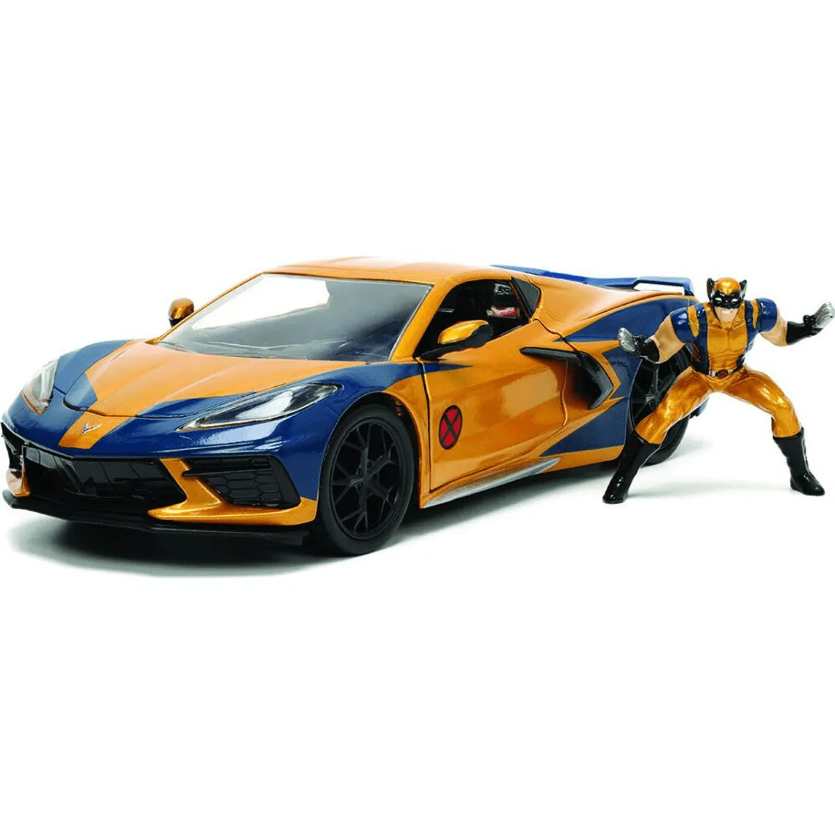 JAD33354 Marvel Comics - Wolverine & 2020 Chevy Corvette 1:24 Scale - Jada Toys - Titan Pop Culture