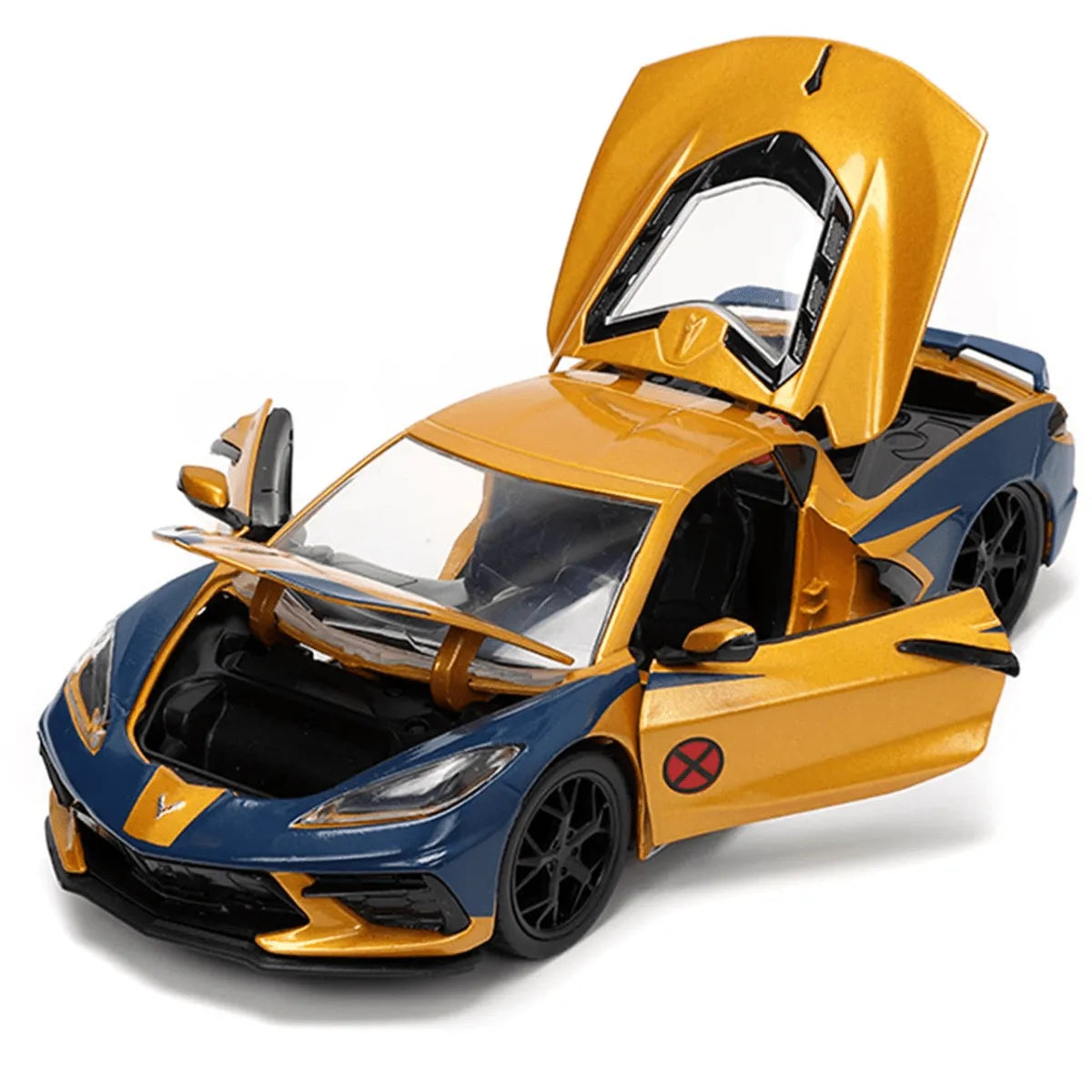 JAD33354 Marvel Comics - Wolverine & 2020 Chevy Corvette 1:24 Scale - Jada Toys - Titan Pop Culture