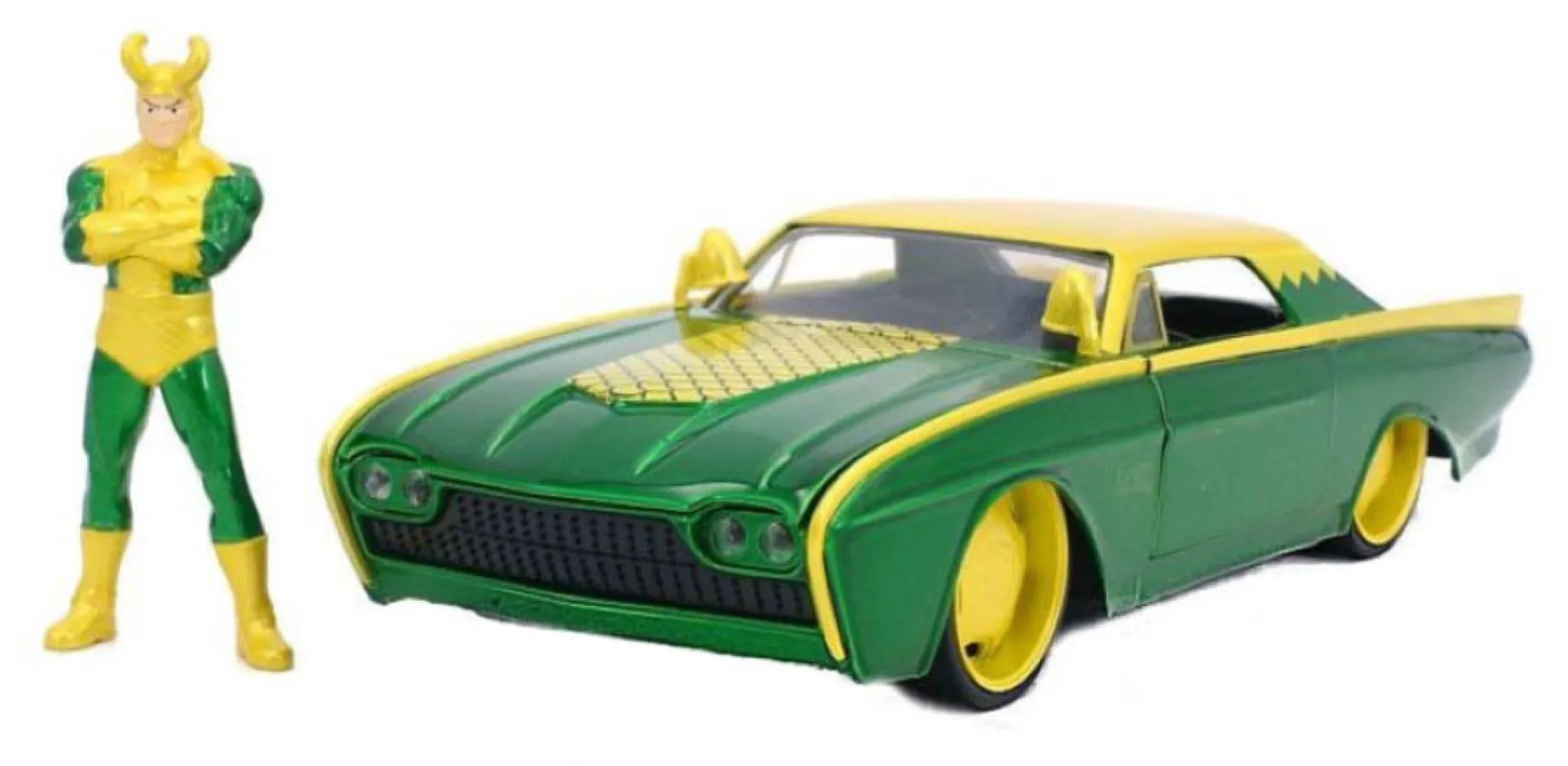 JAD33357 Marvel Comics - Loki & 1963 Ford Thunderbird 1:24 Scale - Jada Toys - Titan Pop Culture