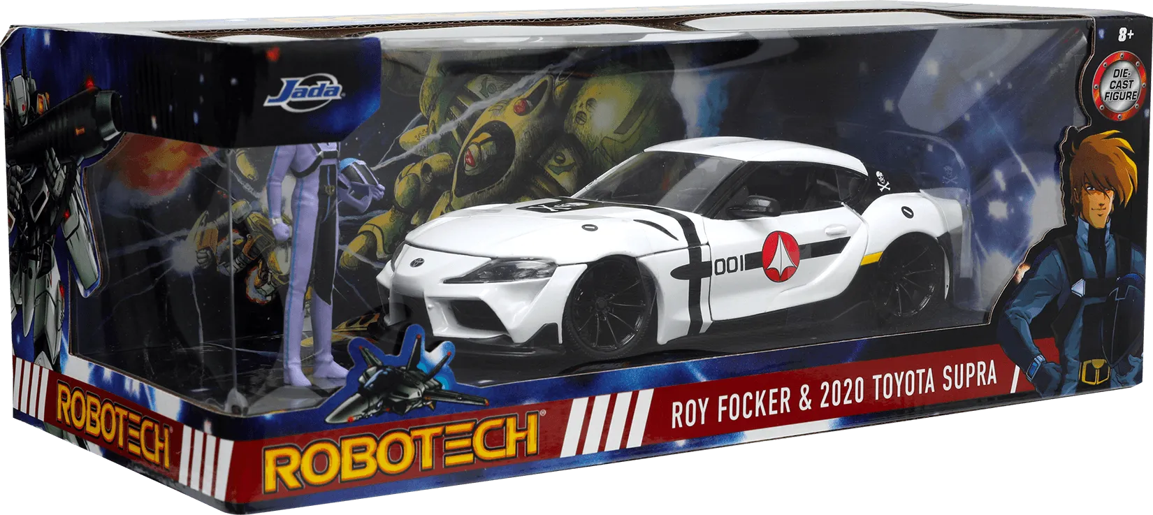 JAD33682 Robotech - Roy Focker & 2020 Toyota Supra 1:24 Scale - Jada Toys - Titan Pop Culture
