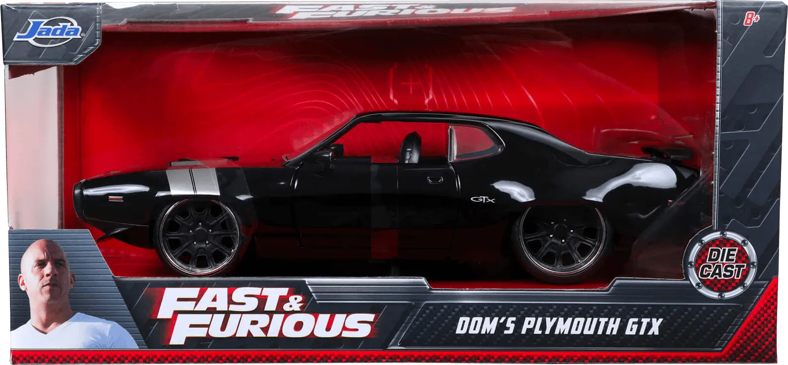 JAD98292 Fast and Furious 8 - Dom's '72 Plymouth GTX 1:24 Scale Hollywood Ride - Jada Toys - Titan Pop Culture
