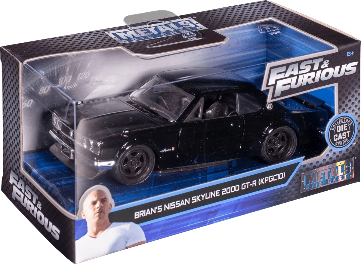 JAD99602 Fast and Furious - Brian's '71 Nissan Skyline 2000 GT-R 1:32 Scale Hollywood Ride - Jada Toys - Titan Pop Culture