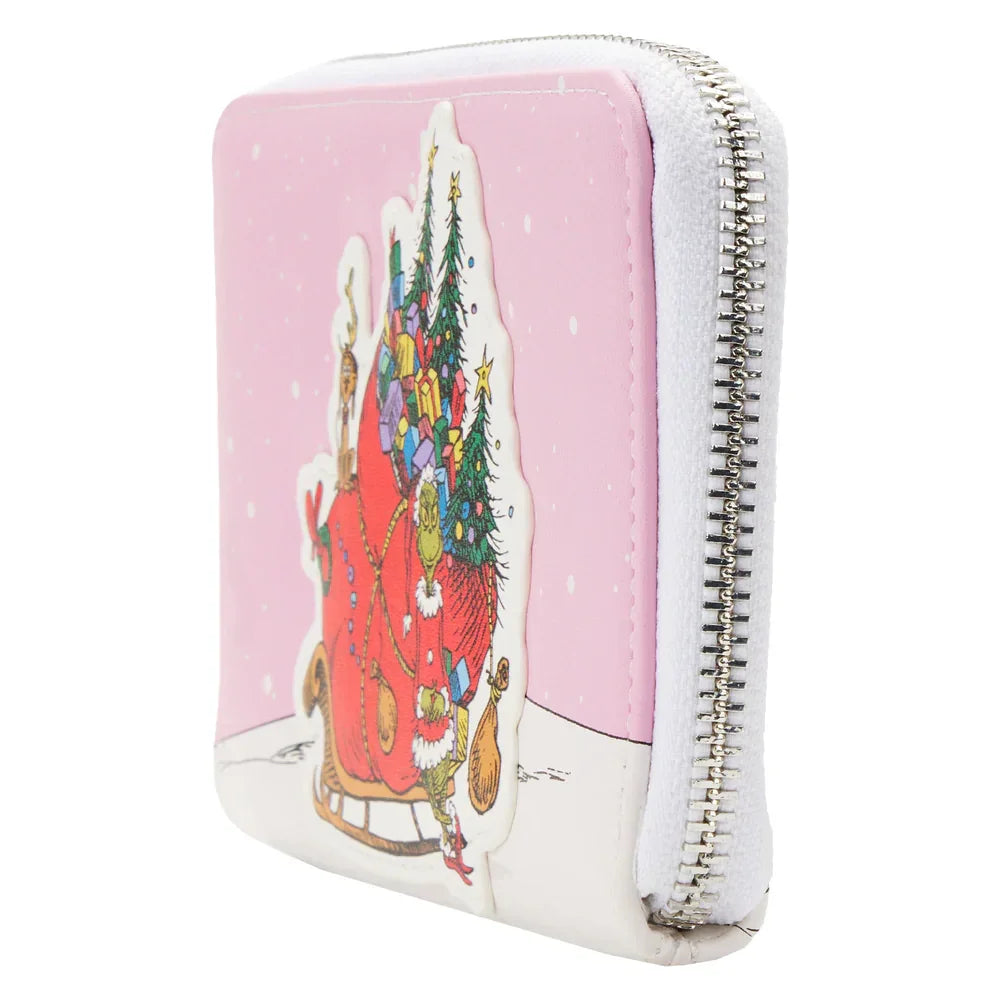 LOUDSSWA0014 Dr Seuss - The Grinch Sleigh Zip Around Purse - Loungefly - Titan Pop Culture