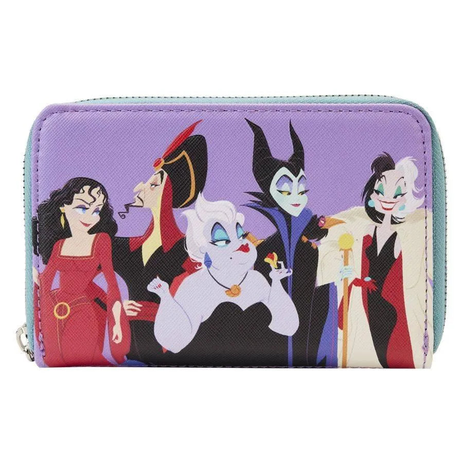 LOUWDWA2475 Disney Villains - Color Block Zip Around Purse - Loungefly - Titan Pop Culture