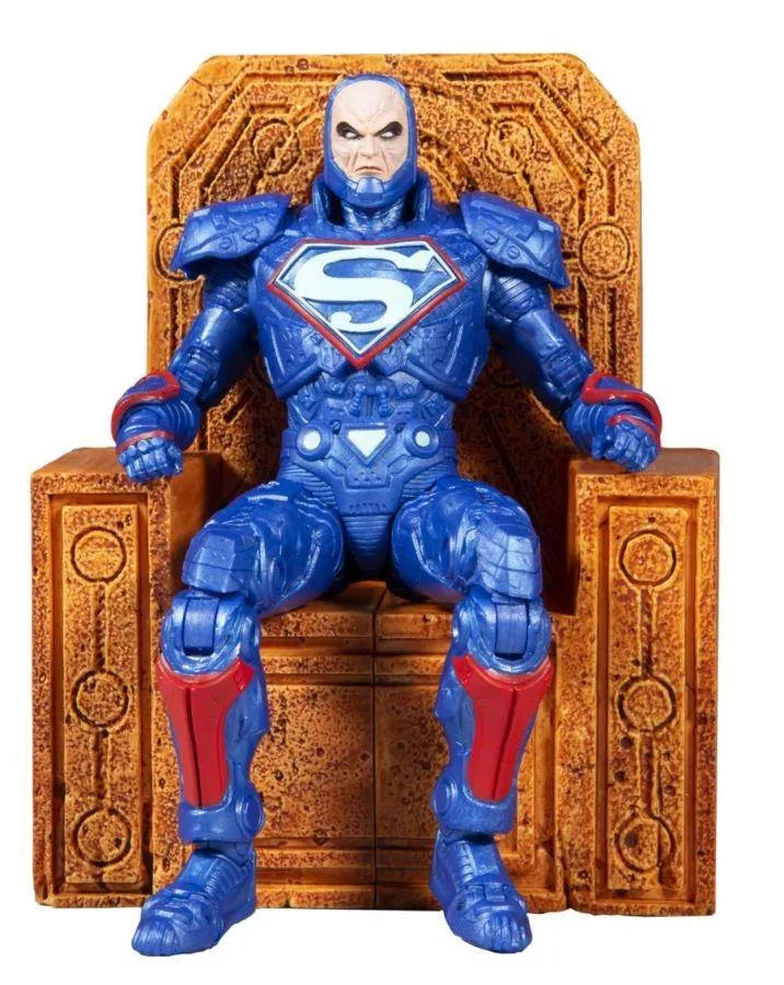 MCF15208 Justice League: The Darkseid War - Lex Luthor Power Suit Blue with Throne 7" Action Figure - McFarlane Toys - Titan Pop Culture