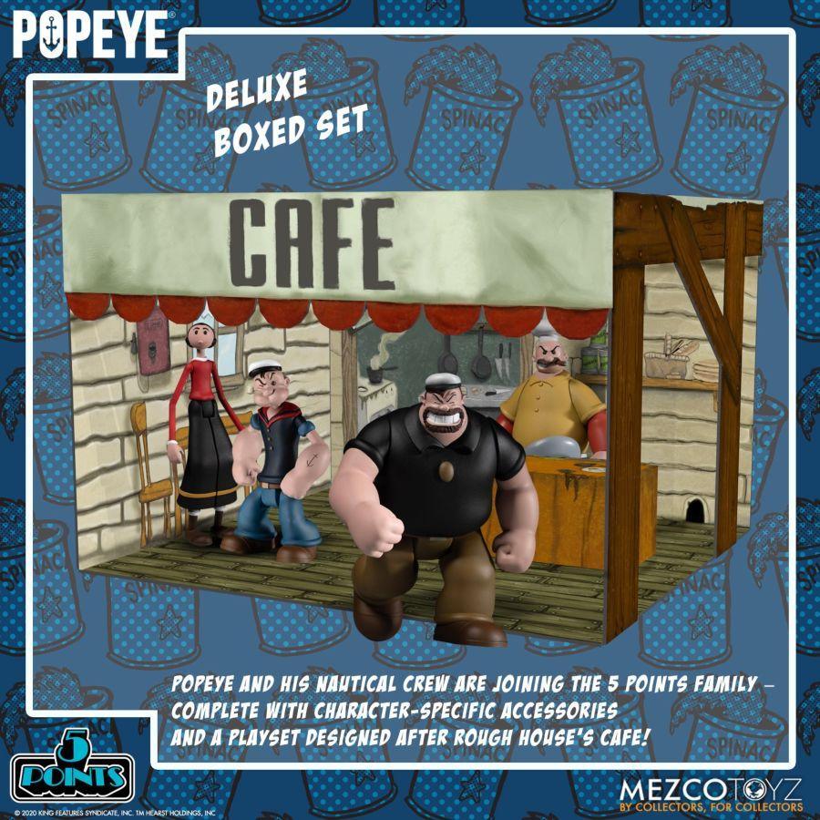 MEZ18060 Popeye - 5 Points Deluxe Boxed Set - Mezco Toyz - Titan Pop Culture