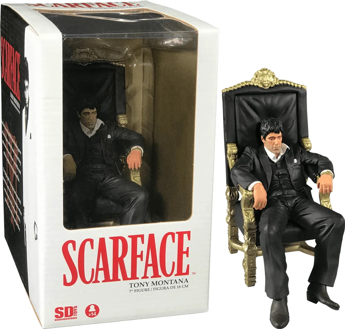 SDTUNI27515 Scarface - Tony Montana in Chair 7" Action Figure - SD Toys - Titan Pop Culture