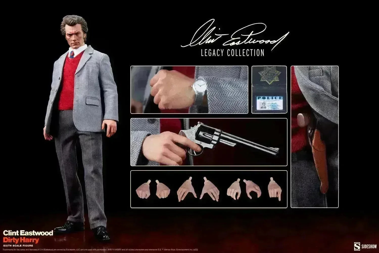 SID100452 Clint Eastwood - Harry Callahan 1:6 Scale Action Figure - Sideshow Collectibles - Titan Pop Culture