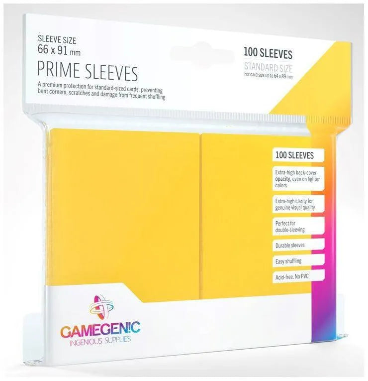 VR-78582 Gamegenic Prime Card Sleeves Yellow (66mm x 91mm) (100 Sleeves Per Pack) - Gamegenic - Titan Pop Culture