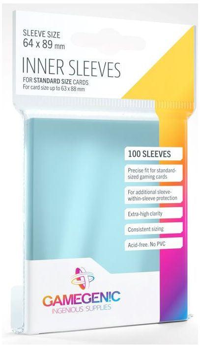 VR-78583 Gamegenic Inner Card Sleeves - Size Code INNER - (64mm x 89mm) (100 Sleeves Per Pack) - Gamegenic - Titan Pop Culture